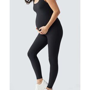 New Ingrid+Isabel Women's Size M Rib Full Length Maternity Bodysuit Black